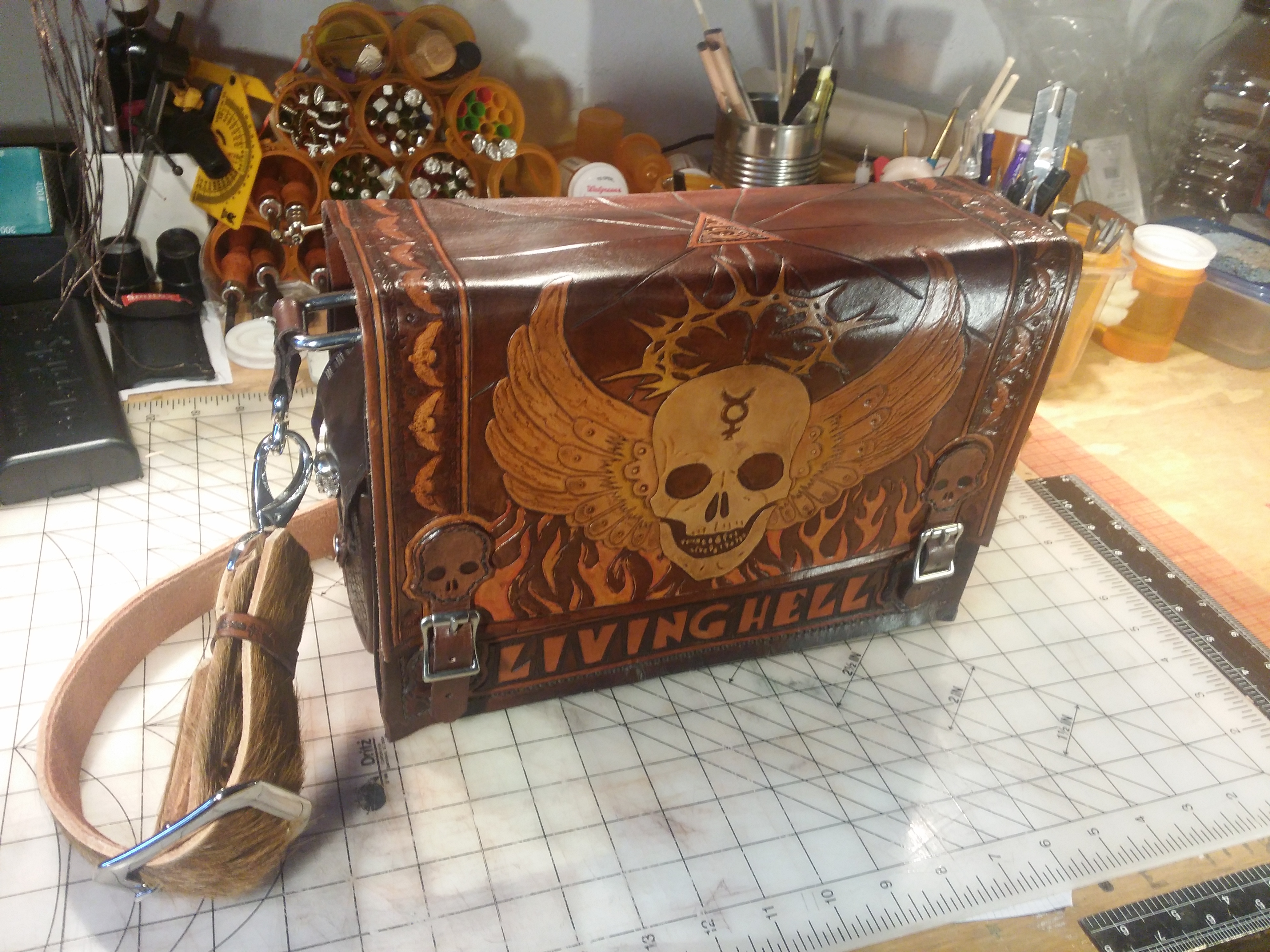 Leather Messenger Bag Front